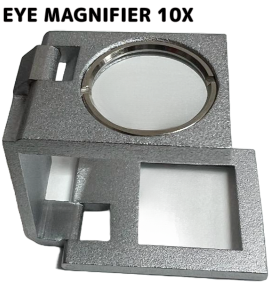 Folding Pocket Magnifier with Glass Lens 10x