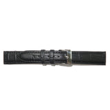 Faux Leather Watch Band 12-30mm Padded Alligator Grain Stitched Black Brown - Universal Jewelers & Watch Tools Inc. 