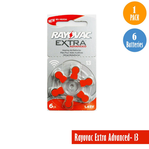 Rayovac Extra Advanced-13, 1-Pack-6-Batteries, Available for bulk order - Universal Jewelers & Watch Tools Inc. 