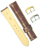 Watch Band For Cartier Tank Antique Alligator Grain Size 20,18,15mm Brown Color