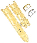 Watch Band For Cartier PASHA Alligator Grain Size 20,18,16mm Beige Color