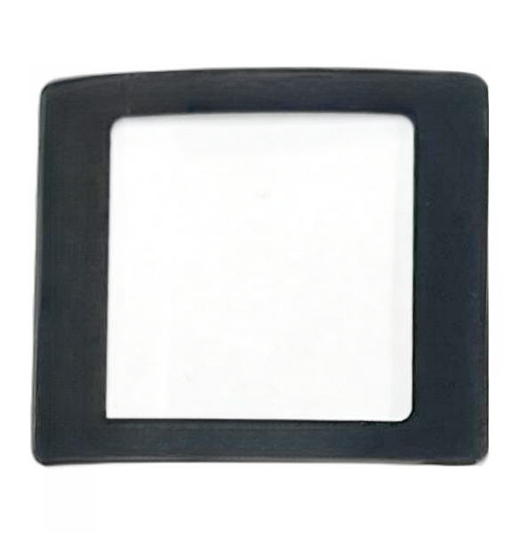 Sapphire Crystals to Fit Rado Double Domed Rectangular Shape Cut Corners Black Border (30.5×27.1×2.5×1.2)mm→(Width×Height×Dome Height×Edge Thick)