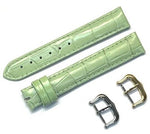 Watch Band For Cartier Tank Antique Alligator Grain Size 20,18,15mm Color L. Green