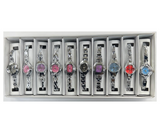 10pcs Set Women's Fashion Steel Band A12 Quartz Multi-Design Watch Bracelet