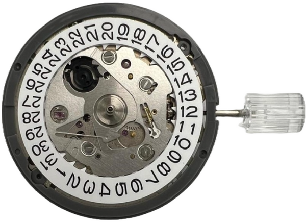 Hattori Automatic Watch Movement NH35 Date At 3:00 Overall Height: 7.6mm