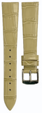 1PC Beige Leather Flat Unstitched Alligator Grain Watch Band Size 18MM