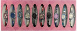 10pcs Set Women's Fashion Steel Band A011 Quartz Multi-Color Watch Bracelet