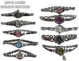 10pcs Set Women's Fashion Steel Band A13 Quartz Multi-Design Watch Bracelet