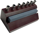 Hardwood Screwdriver Stand Tool with Sharpening Stone