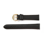 Genuine Leather Watch Band 18mm Padded Plain Smooth, Stitched in Dark Brown - Universal Jewelers & Watch Tools Inc. 