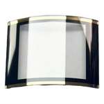 Sapphire Crystals to Fit Rado Double Domed Rectangular Shape Sharp Edges Black Trim with Gold lines (38.2×30.9×3.40×1.2)mm→(Width×Height×Dome Height×Edge Thick) Fit Model 152.0787.3