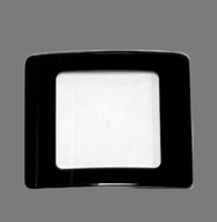 Sapphire Crystals to Fit Rado Double Domed Rectangular Shape Cut Corners Black Border (28.1×24.5×2.2×1.1)mm→(Width×Height×Dome Height×Edge Thick)