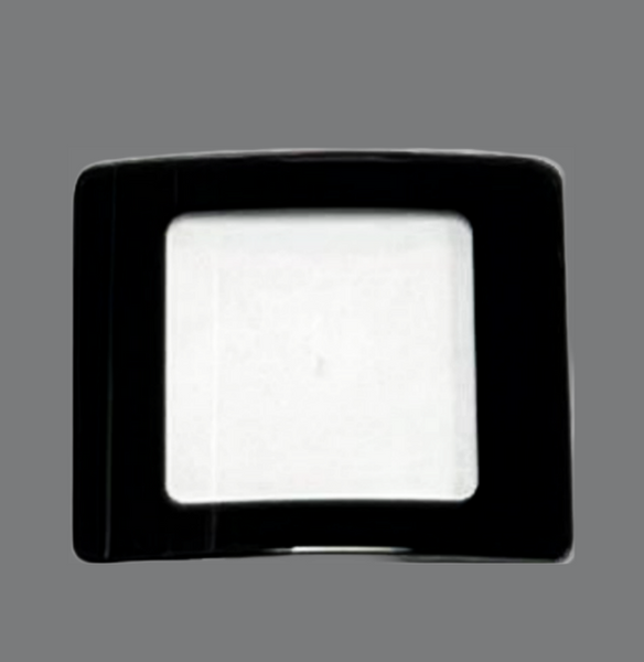 Sapphire Crystals to Fit Rado Double Domed Rectangular Shape Cut Corners Black Border (28.1×24.5×2.2×1.1)mm→(Width×Height×Dome Height×Edge Thick)