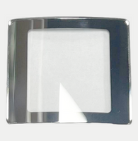 Sapphire Crystals to Fit Rado Double Domed Rectangular Shape Cut Corners Silver Border (30.5×27.1×2.5×1.2)mm→(Width×Height×Dome Height×Edge Thick)