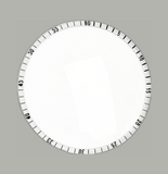 Mineral Crystals to Fit Emporio Armani Round Single Domed White Trim/w Black digital numbers (40.1×3.0×0.9)mm→(Diameter×Middle Thick×Edge Thick)