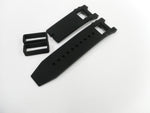 CURVED END SILICONE WATCH BAND BLACK COLOR STRAP 26 mm invicta